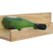 Lot de 2 casiers à vin HWC-P22, porte-verres/bouteilles Bar mural pour 6 bouteilles/15 verres Bois certifié MVG 61 x 28