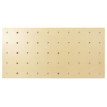 Panneau mural HWC-P24, décoration murale et étagère modulaire perforée 100x50 cm FSC- couleur naturelle