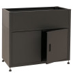 Jardinière sur pied HWC-O85, jardinière métallique sur pied, bac à fleurs, espace de rangement, métal 33 kg 91 x 101 x 5