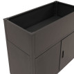 Jardinière sur pied HWC-O85, jardinière métallique sur pied, bac à fleurs, espace de rangement, métal 33 kg 91 x 101 x 5
