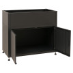 Jardinière sur pied HWC-O85, jardinière métallique sur pied, bac à fleurs, espace de rangement, métal 33 kg 91 x 101 x 5