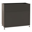 Jardinière sur pied HWC-O85, jardinière métallique sur pied, bac à fleurs, espace de rangement, métal 33 kg 91 x 101 x 5