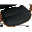 Chaise de bureau HWC-O83, chaise pivotante, fauteuil de direction, similicuir (280 g/m2) Bois courbé certifié MVG Aspect