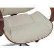 Chaise de bureau HWC-O83, chaise pivotante, fauteuil de direction, similicuir (280 g/m2) Bois courbé certifié MVG Aspect
