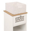 Commode HWC-O75, meuble à tiroirs, 4 tiroirs Tiroirs à paniers Bois Mélamine 82x30x30cm- blanc naturel