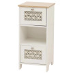 Commode HWC-O75, meuble à tiroirs, 3 tiroirs, tiroirs paniers, bois mélaminé 63x30x30cm- blanc naturel