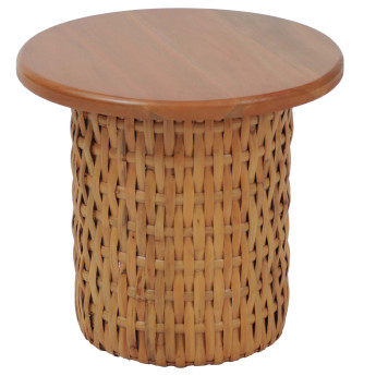 Table d'appoint HWC-P15, table basse/table de salon, table de salon, table pour plantes, table, bois d'acajou, rotin, ro