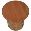 Table d'appoint HWC-P15, table basse/table de salon, table de salon, table pour plantes, table, bois d'acajou, rotin, ro