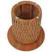 Table d'appoint HWC-P15, table basse/table de salon, table de salon, table pour plantes, table, bois d'acajou, rotin, ro
