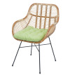 Chaise de salle à manger HWC-P17, chaise de cuisine Chaise en osier Fauteuil en rotin Chaise en rotin Chaise, Kubu Rotin