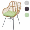Chaise de salle à manger HWC-P17, chaise de cuisine Chaise en osier Fauteuil en rotin Chaise en rotin Chaise, Kubu Rotin