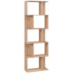 Bibliothèque design 5 étagères CARTAXO effet bois clair