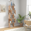 Bibliothèque design 5 étagères CARTAXO effet bois clair