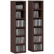 Lot de 2 étagères colonnes ALMADA aspect bois marron