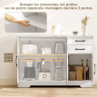 Buffet contemporain avec tiroirs et placards ESTREMOZ blanc&nbsp;