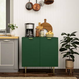 Buffet 2 portes avec étagère réglable FARO vert