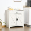 Buffet rural chic avec tiroir et placard LAGAO aspect bois blanc