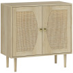 Buffet design cannage 2 portes LAMEBO aspect bois naturel
