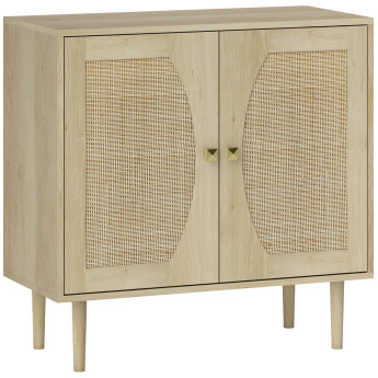 Buffet design cannage 2 portes LAMEBO aspect bois naturel