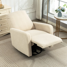 Fauteuil relax avec repose-pieds TARSAQ beige