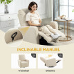 Fauteuil relax avec repose-pieds TARSAQ beige