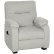 200 Fauteuil avec port USB et repose-pieds INAAR velours blanc cassé