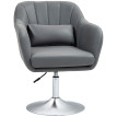 Fauteuil lounge pivotant avec coussin SISIMIUT lin gris foncé