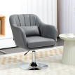 Fauteuil lounge pivotant avec coussin SISIMIUT lin gris foncé