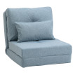 Fauteuil chauffeuse convertible KAMIK bleu clair