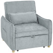 Fauteuil convertible 3-en-1 GODHAV gris