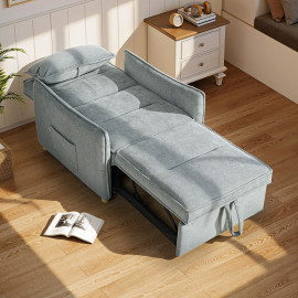 Fauteuil convertible 3-en-1 GODHAV gris