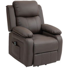 Fauteuil de relaxation électrique KALIS chocolat