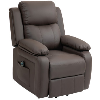 Fauteuil de relaxation électrique KALIS chocolat