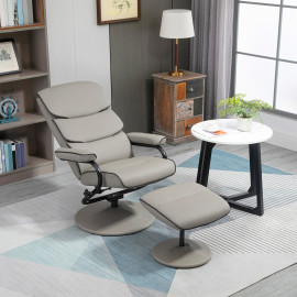 Fauteuil relax pivotant KANGAA gris