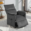 Fauteuil relax électrique inclinable KARSUF velours noir