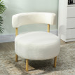 Fauteuil style nordique PAAMIUT bouclette crème