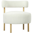 Fauteuil style nordique PAAMIUT bouclette crème