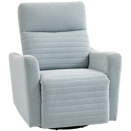 Fauteuil relax pivotant KANGER lin gris bleuté