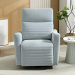 Fauteuil relax pivotant KANGER lin gris bleuté