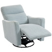 Fauteuil relax pivotant KANGER lin gris bleuté
