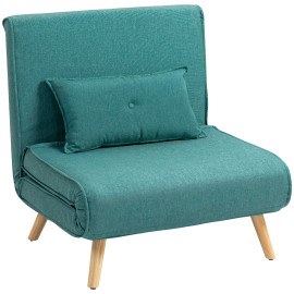 Fauteuil convertible nordique ATTU turquoise