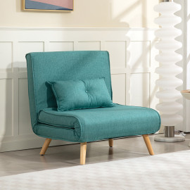 Fauteuil convertible nordique ATTU turquoise