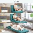 Fauteuil convertible nordique ATTU turquoise