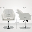 Fauteuil lounge LUIGI bouclette blanche