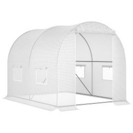 Serre de jardin 6 m² MORIS blanche