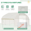 Serre de jardin 10,4 m² GERALDTON blanc