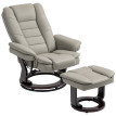 Fauteuil de relaxation avec repose-pieds ACIRA grège