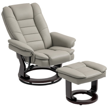 Fauteuil de relaxation avec repose-pieds ACIRA grège