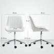 Chaise de bureau VELLETRI blanche