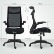 Chaise de bureau ergonomique VALLO noire